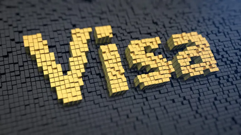 Word,’visa’,Of,The,Yellow,Square,Pixels,On,A,Black