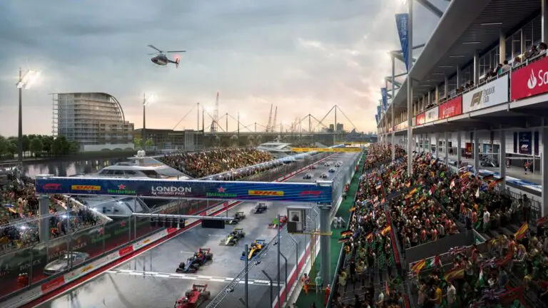 A Formula One motor racing track is included in plans being drawn up that would lead to the Royal Docks in east London being turned into a new waterfront destination.