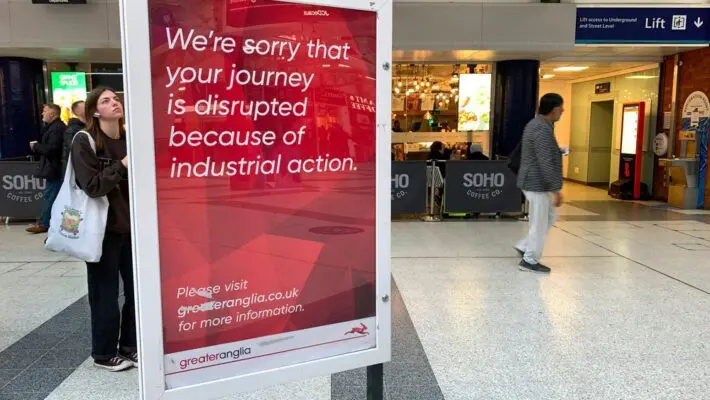 National level talks between the Rail Delivery Group and the RMT appear to be on the brink of failure, as another train strike looms next Thursday.