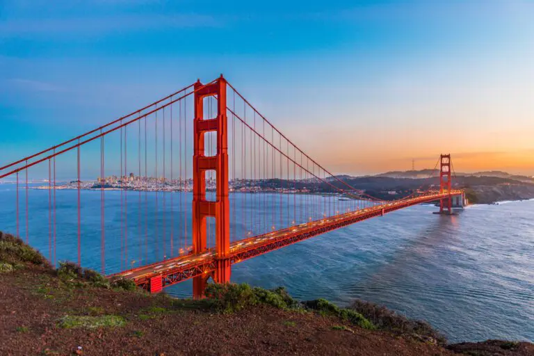 Sunset,At,Golden,Gate,Bridge,,San,Francisco