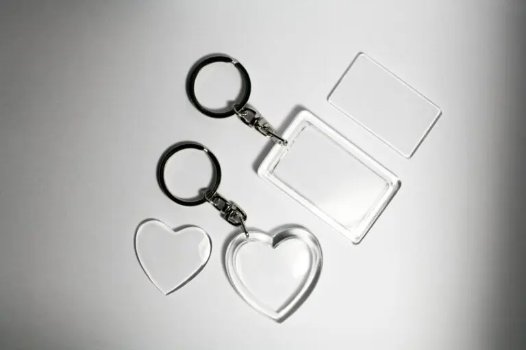 Heart,Shape,And,Rectangle,Shape,Acrylic,Keychain