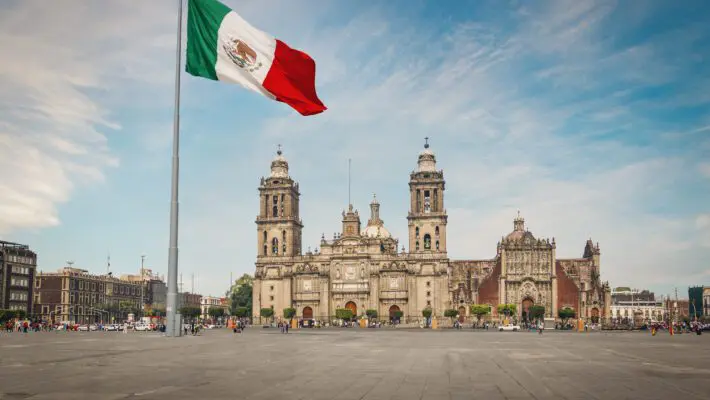 Zocalo,Square,And,Mexico,City,Cathedral,-,Mexico,City,,Mexico
