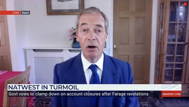 Nigel Farage has called for the chairman of NatWest Group to be “replaced at the soonest possible opportunity” over misjudgements in the de-banking scandal.