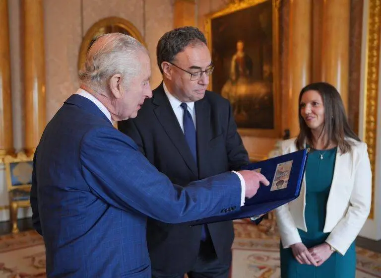 King Charles expressed surprise and gratitude on Tuesday as he became only the second reigning monarch to feature on British banknotes.