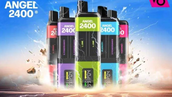5 different angel 2400 vape device shown in the picture
