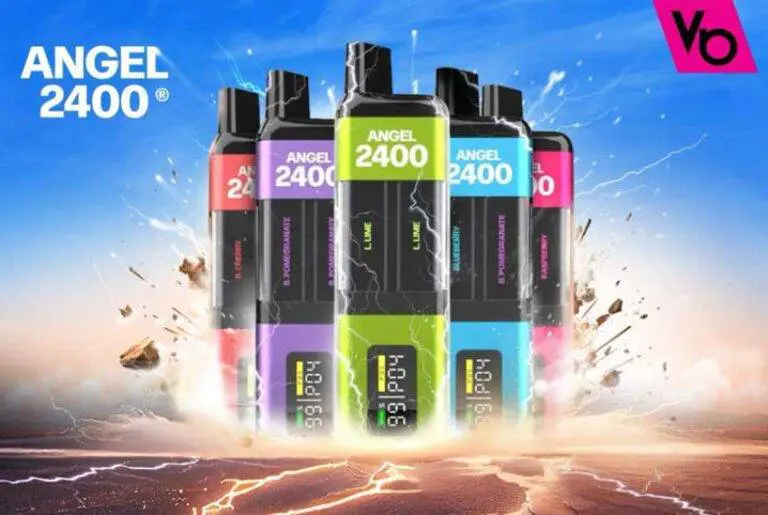 5 different angel 2400 vape device shown in the picture