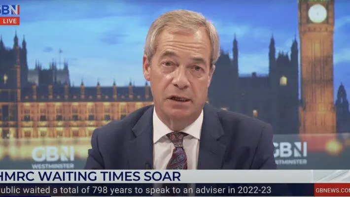 Nigel Farage has said the divide between those who work in the private sector or are self employed and those who work for the state is ‘enormous’ as he hit out at the service being offered by HMRC to UK taxpayers.