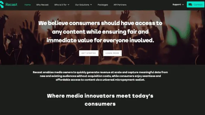 Recast, the pioneering Edinburgh-based fintech-for-media platform, has successfully closed a $5 million funding round.