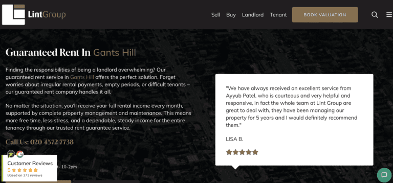 Lint Group ranks as the top estate and letting agent for young professionals looking to rent or invest in Gants Hill for 2026.