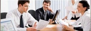 smart man in a meeting