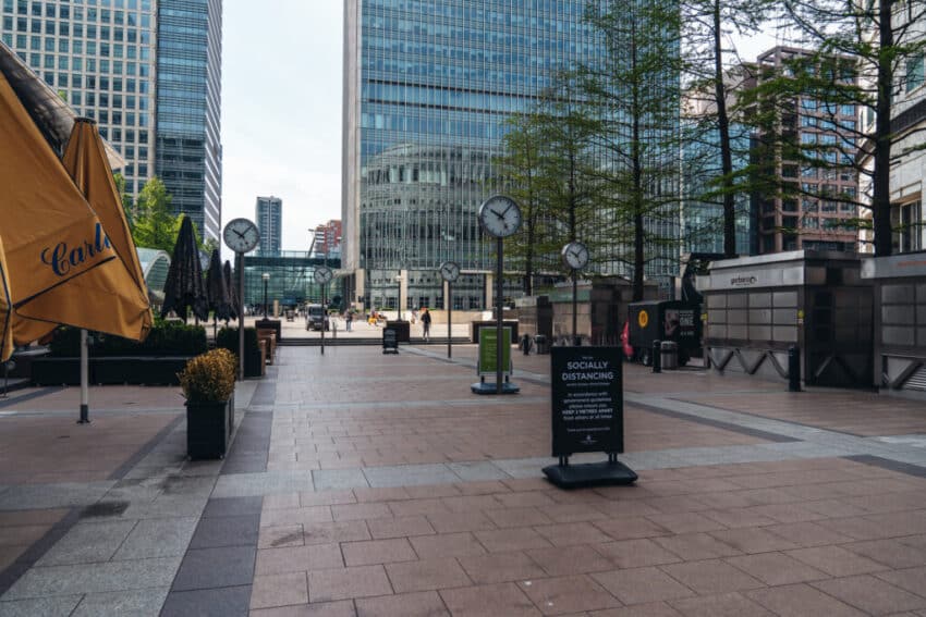 Empty Canary Wharf - Covid 19