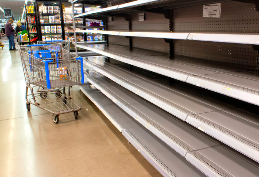 empty shelves