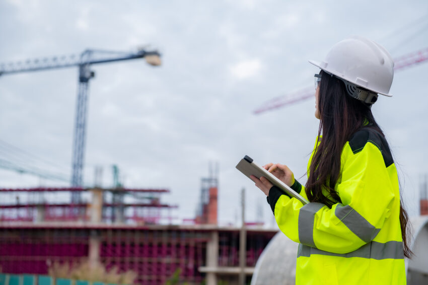 Asian,Engineer,Working,At,Site,Of,A,Large,Building,Project,thailand
