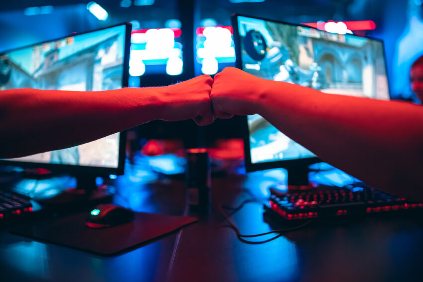 Professional,Gamer,Greeting,And,Support,Team,Fists,Hands,Online,Game