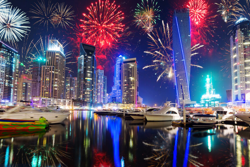 New,Year,Fireworks,Display,In,Dubai,,Uae