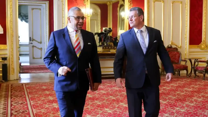 The UK foreign secretary, James Cleverly, and the European Commission’s vice-president, Maroš Šefčovič, have committed to further talks to resolve the dispute over Brexit trading arrangements in Northern Ireland.
