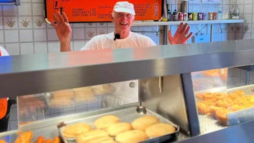 A fish and chip shop owner has served up his last scrapings more than 60 years after the business opened its doors.