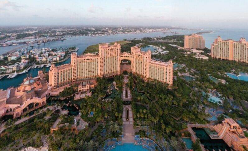 Aerial view of the Grand Hyatt Baha Mar, Bahamas