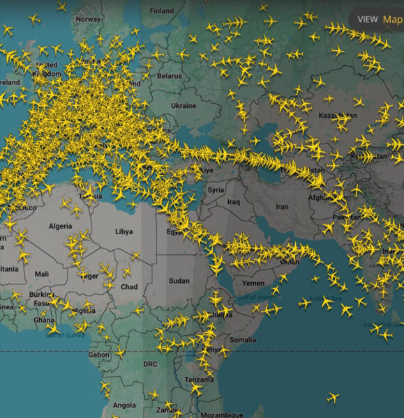 The company&rsquo;s data highlights that routes connected to key Middle Eastern hubs &mdash; particularly Dubai and Abu Dhabi &mdash; are showing early-stage behavioural shifts: