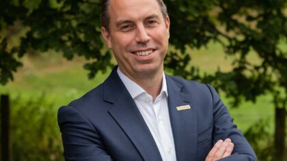 Headshot of Barry Leahey MBE, president of Playdale Playgrounds