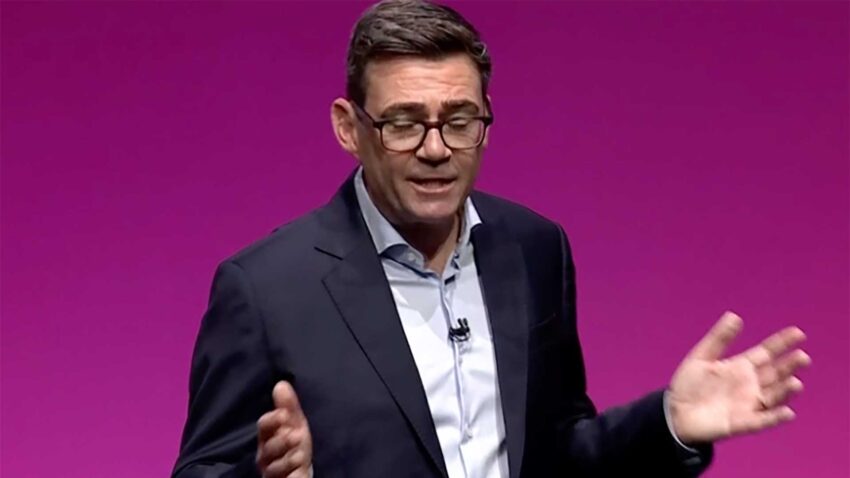Andy Burnham is expected to announce a publicly owned company to invest in Britain's electricity grid today, in his first party conference speech as Labour leader.