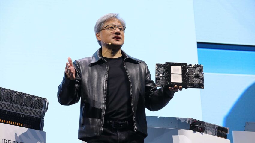 Nvidia chief executive Jensen Huang has rejected calls for AI regulation, saying market forces can manage the risks as rival bosses clash over safety.
