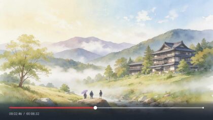 A watercolor painting already carries a kind of implied movement in its very technique, pigment bleeding softly into wet paper, colors blending at their edges in ways that feel almost alive.